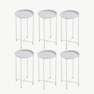 6-Piece Steel Side/End Table Set - Versatile Coffee Tables TT01