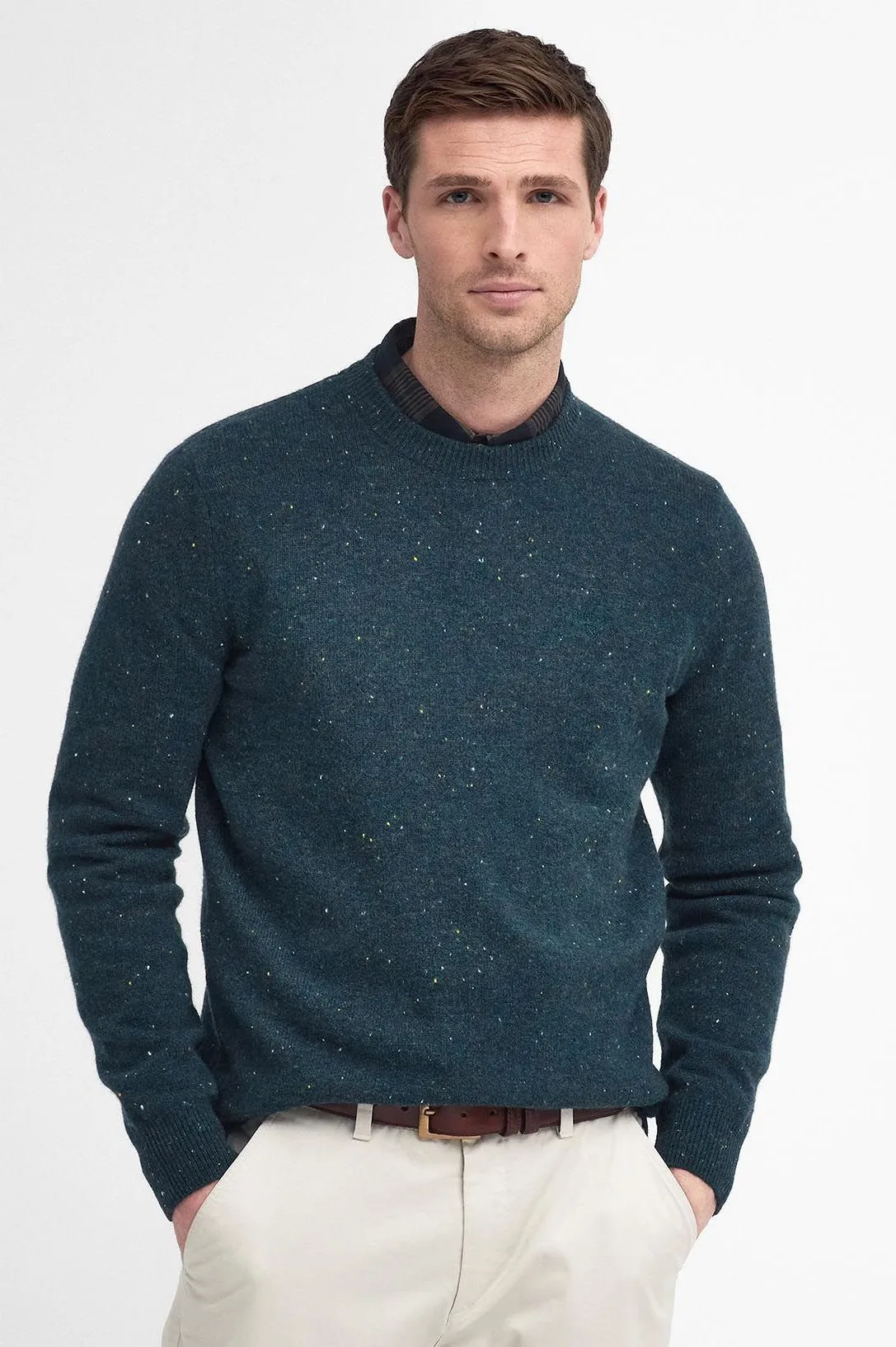 Barbour Sweater Tainsbury Crew neck in Seaweed MKN1575GN73