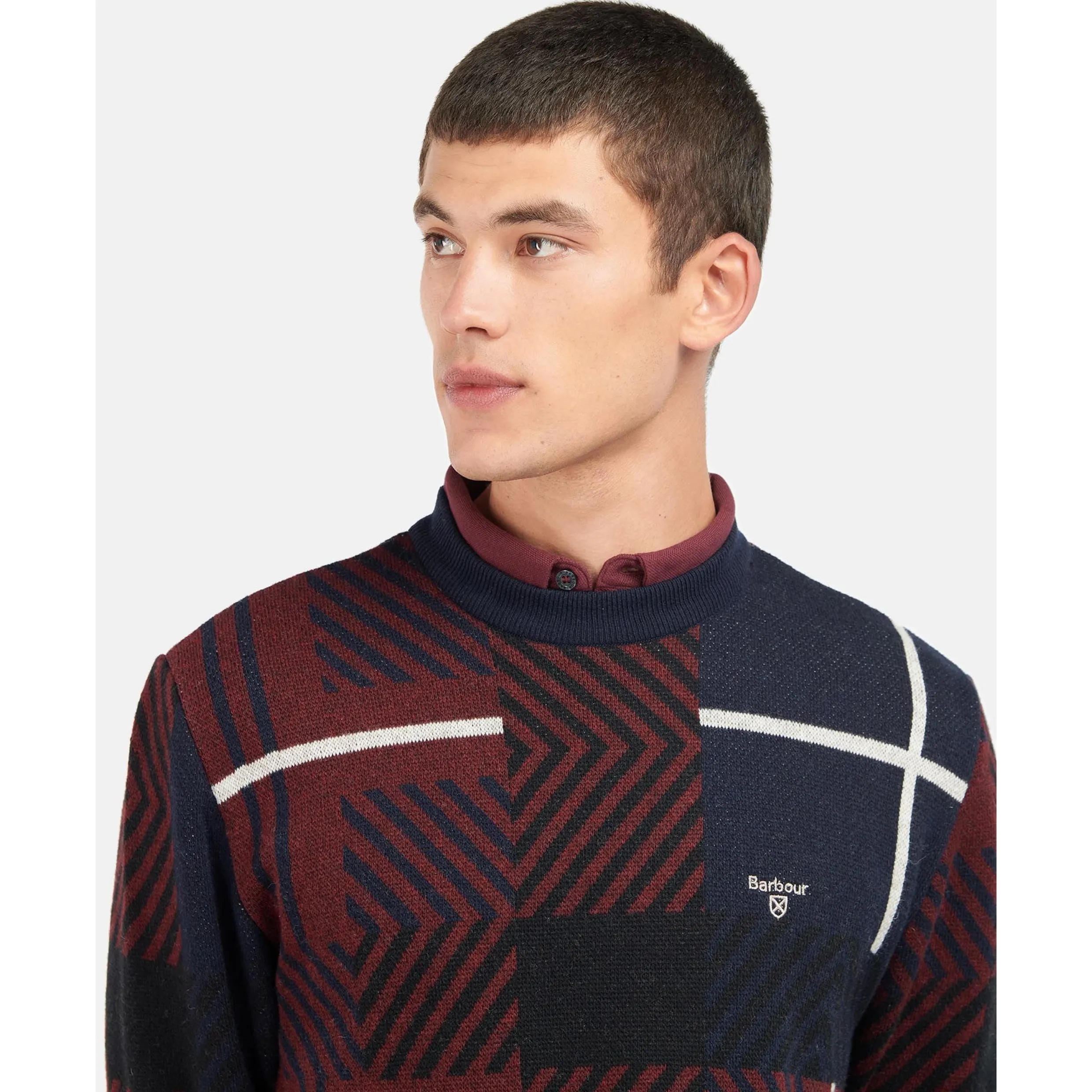 Barbour Worsall Crew Neck Navy MKN1455NY91