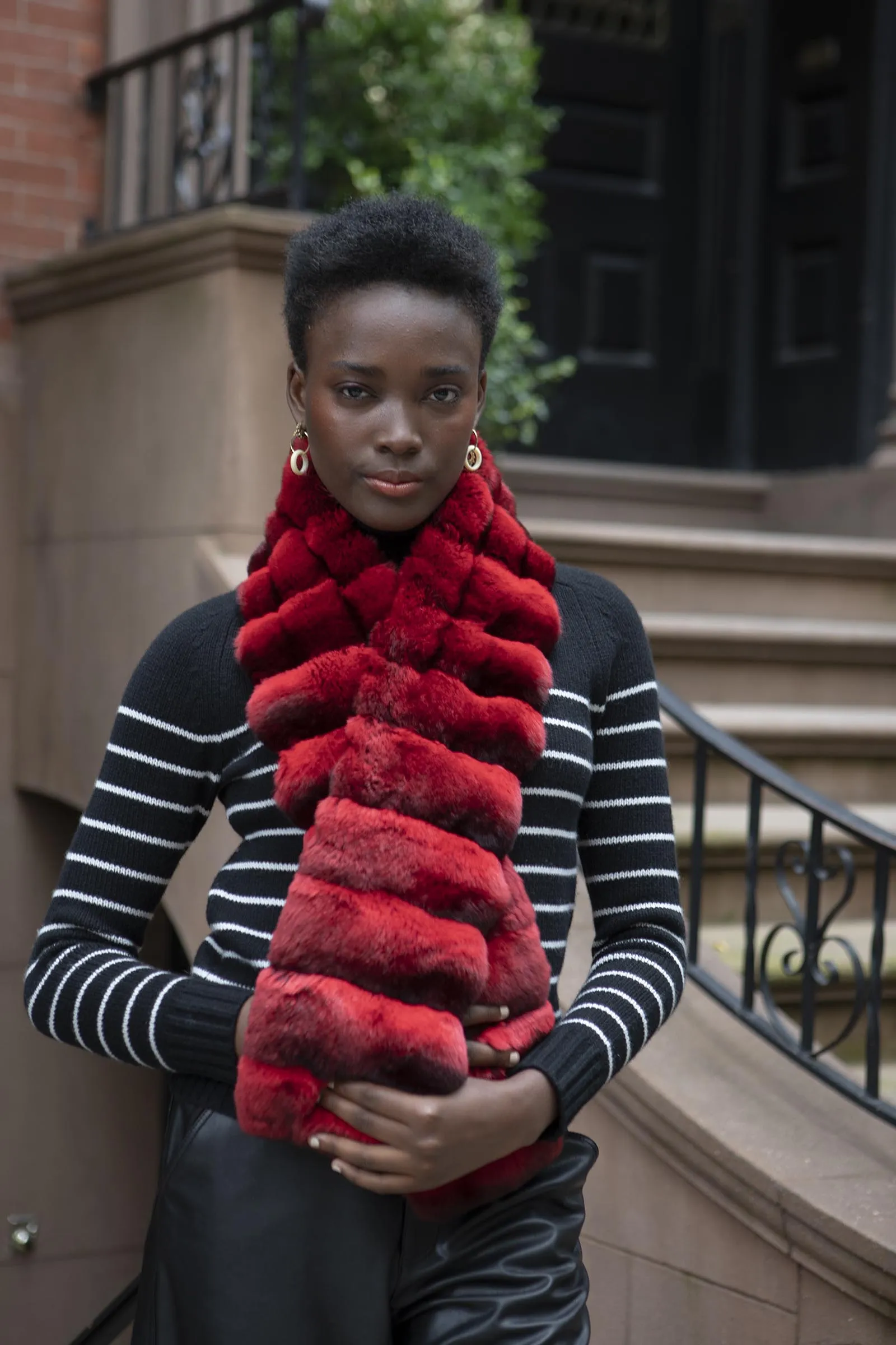 Cross Cut Chinchilla Scarf
