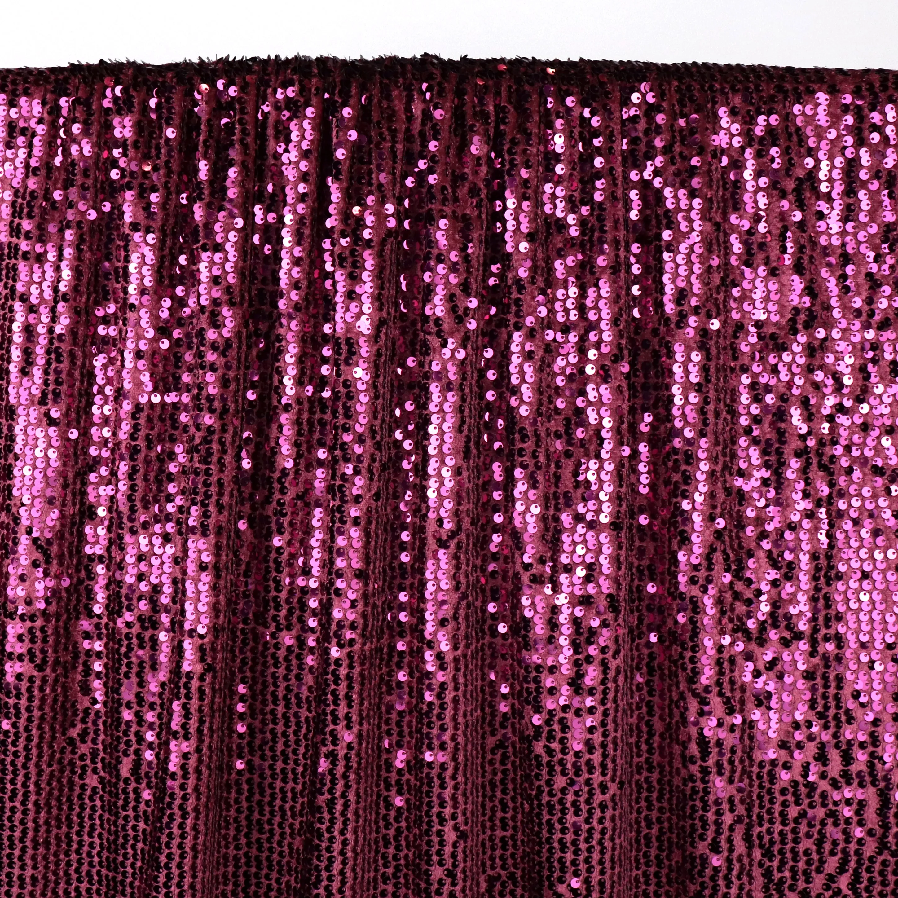 Deadstock Stretch Velvet Sequins - Sugar Plum