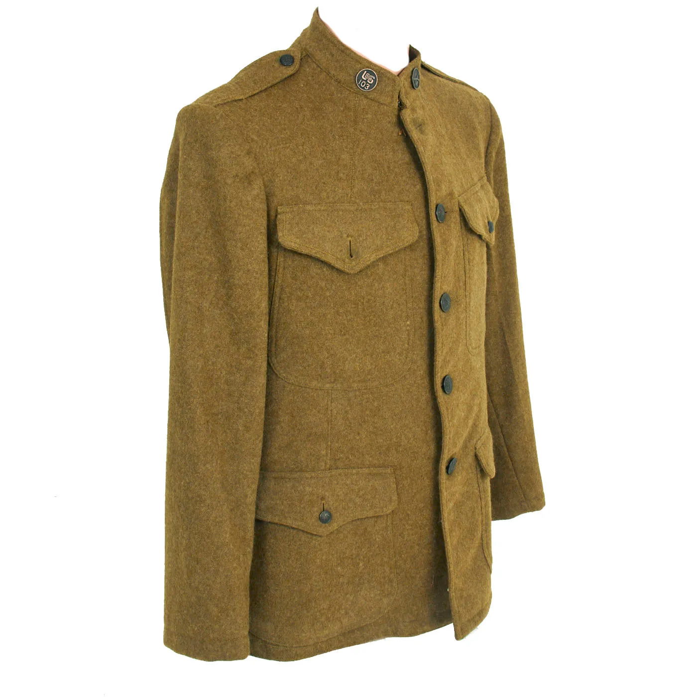 Original U.S. WWI 26th Infantry Division Named Uniform Set With Documents and Research - “Yankee Division”