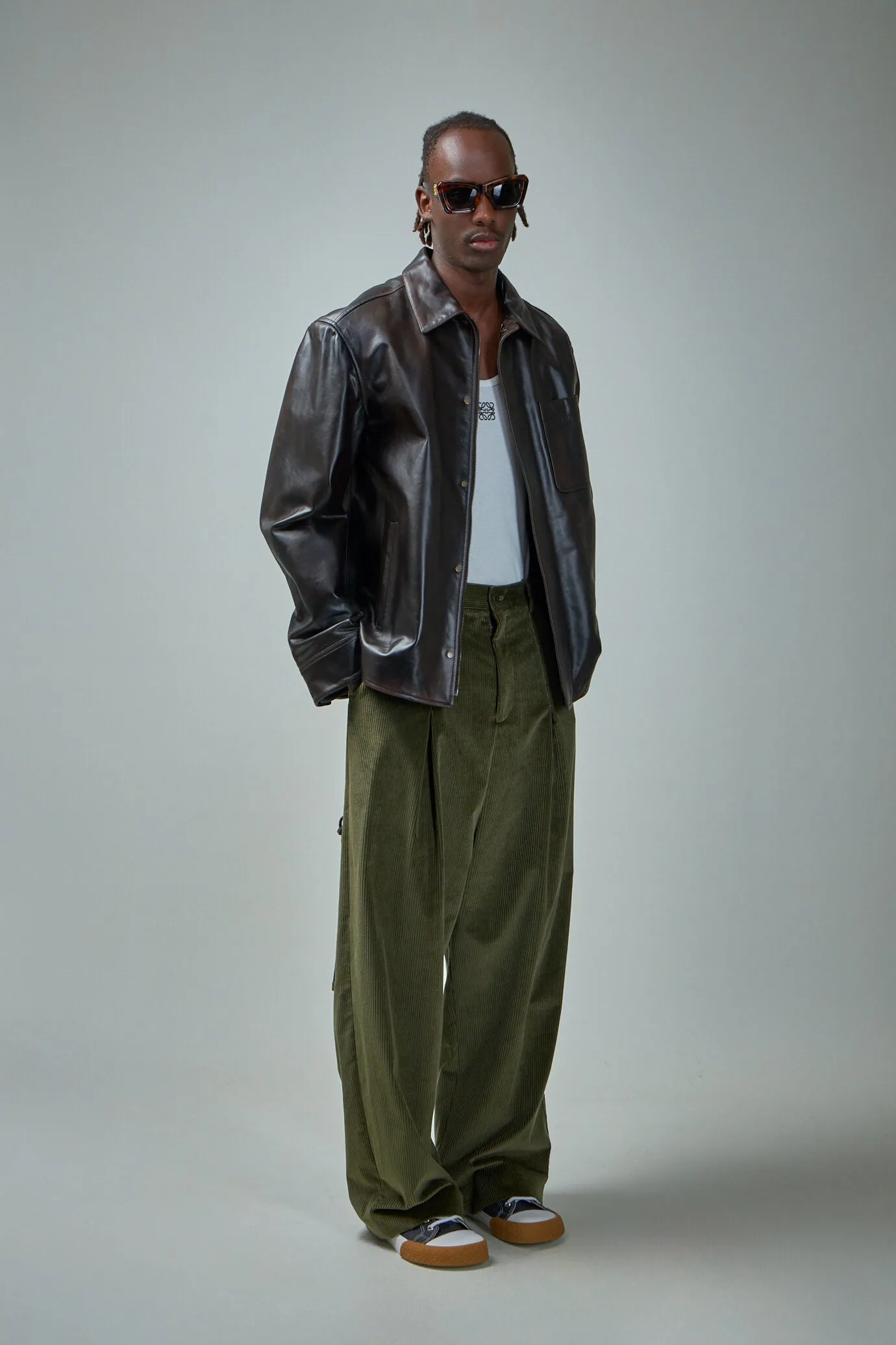 Overshirt in Nappa Calfskin