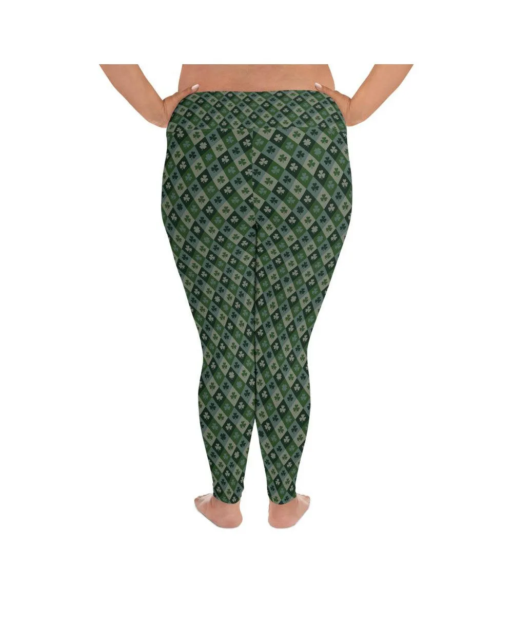 Shamrock Pattern Plus Size Leggings