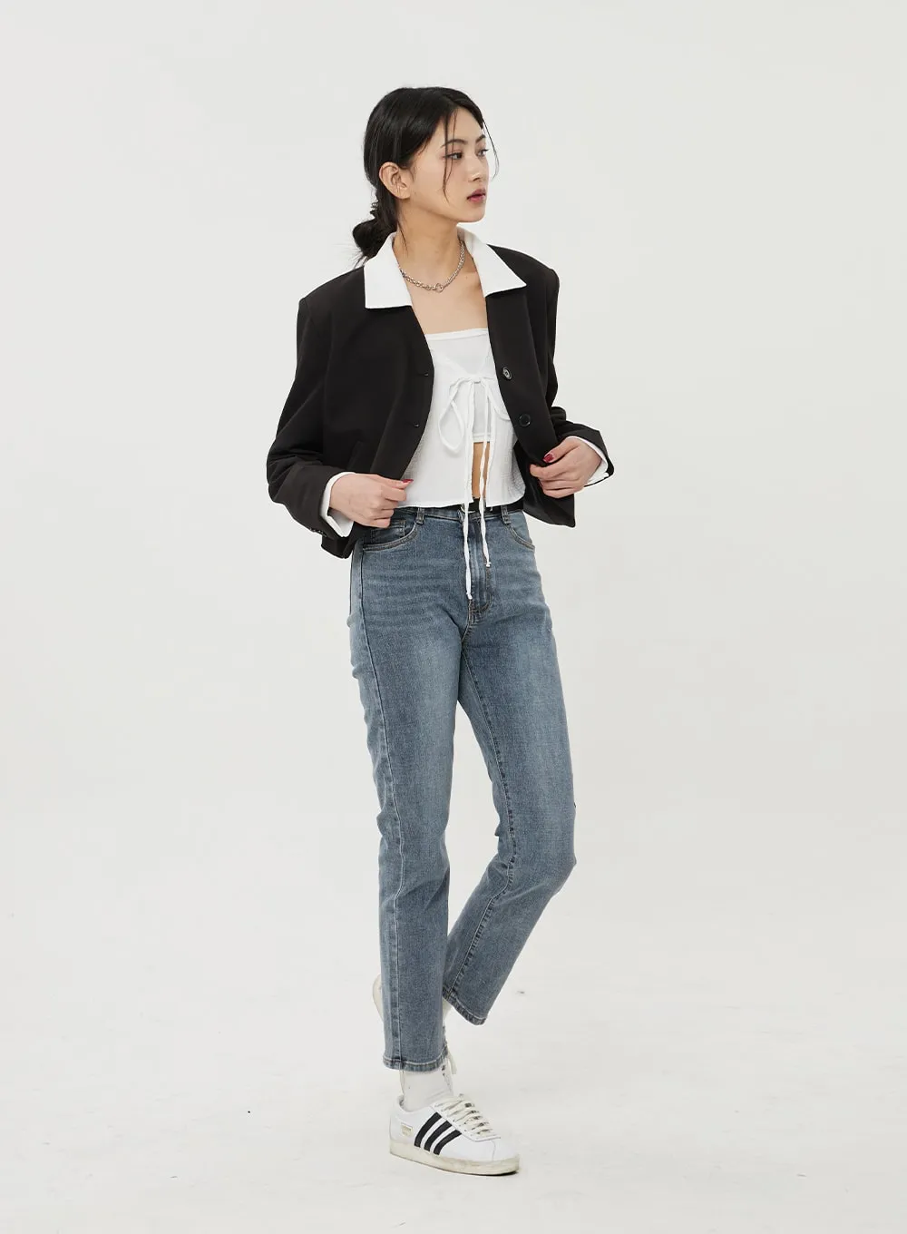 Straight Leg Ankle Jeans BF316